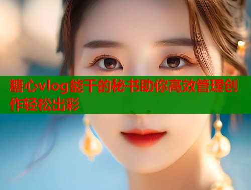 糖心vlog能干的秘书助你高效管理创作轻松出彩 糖心vlog能干的秘书助你高效管理创作轻松出彩
